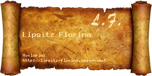 Lipsitz Florina névjegykártya